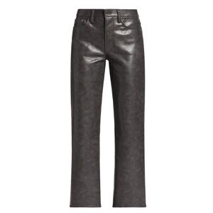 AGOLDE Sloane mid-rise leather straight pants